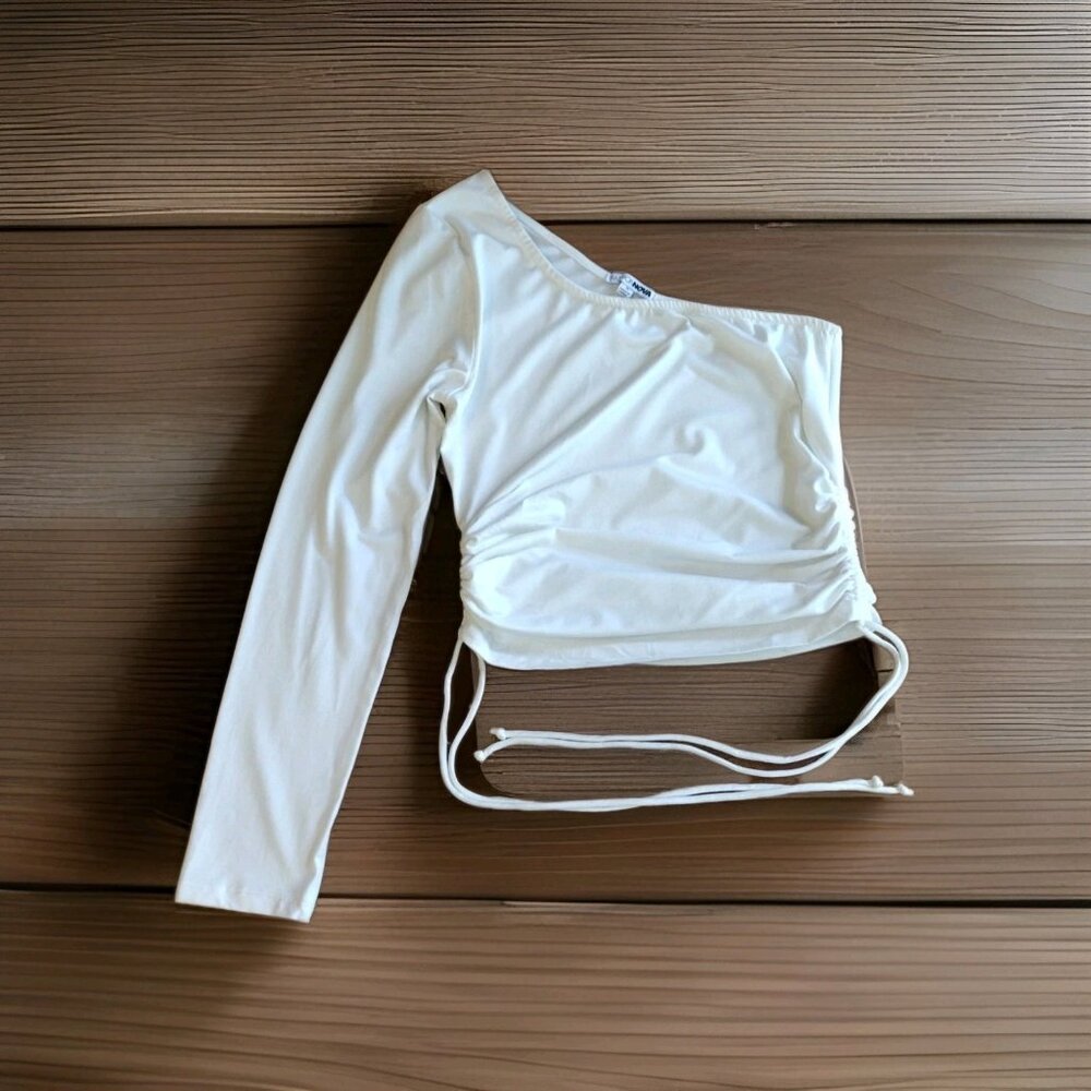 Fashion Nova Top Medium Cold Shoulder Single Sleeve